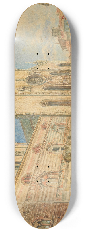 Rudolf von Alt - Dom zu Como 8.25 inch art skate deck