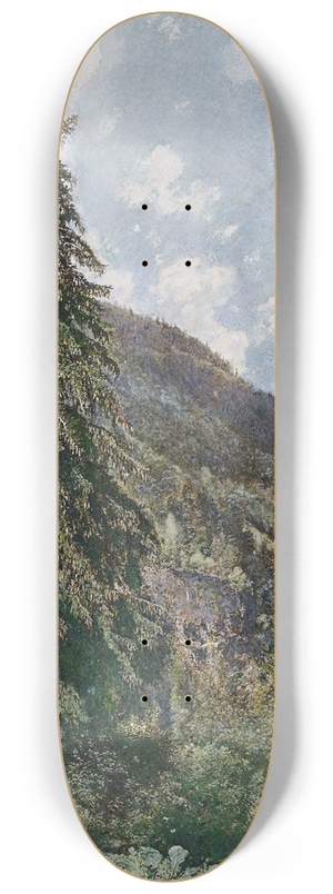 Rudolf von Alt - The old Spruce in Bad Gastein 8.25 inch art skate deck