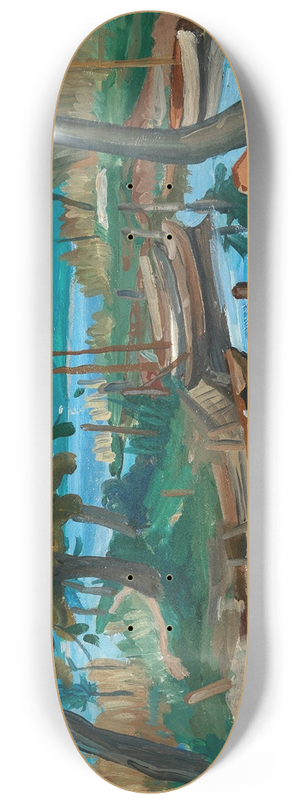 Rudolf Wacker - Bodenseelandschaft 8.25 inch art skate deck