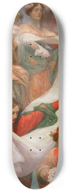 Rupert Bunny - Angels Descending 8.25 inch art skate deck