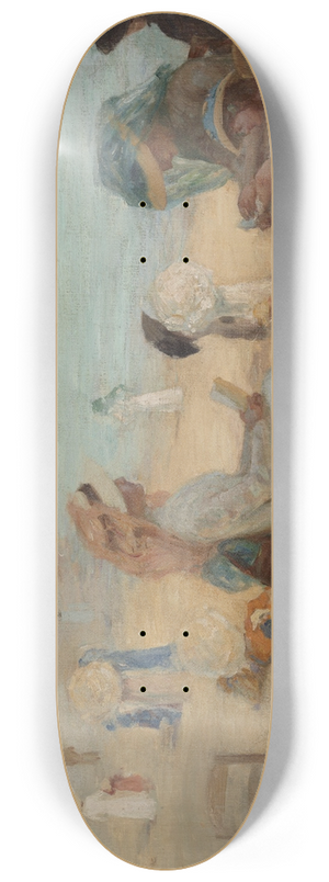 Rupert Bunny - On the beach (Royan) 8.25 inch art skate deck