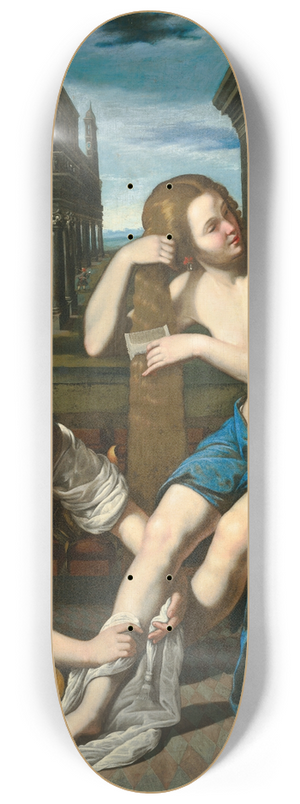 Artemisia Gentileschi - Bathsheba at her bath 8.25 inch art skate deck
