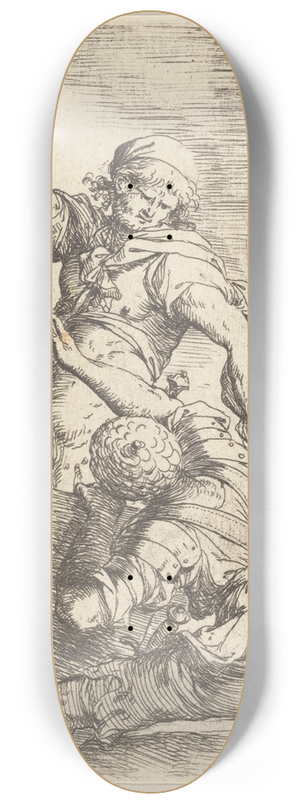 Salvator Rosa - Four Soldiers, One with Flag 8.25 inch art skate deck