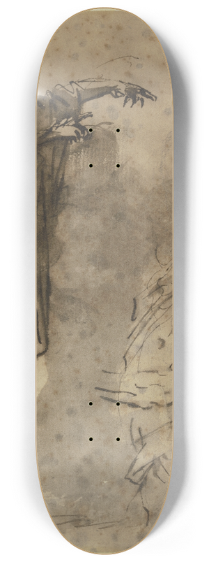 Salvator Rosa - Study for Christ Exorcising a Demon 8.25 inch art skate deck Salvator Rosa - Study for Christ Exorcising a Demon 8.25 inch art skate deck