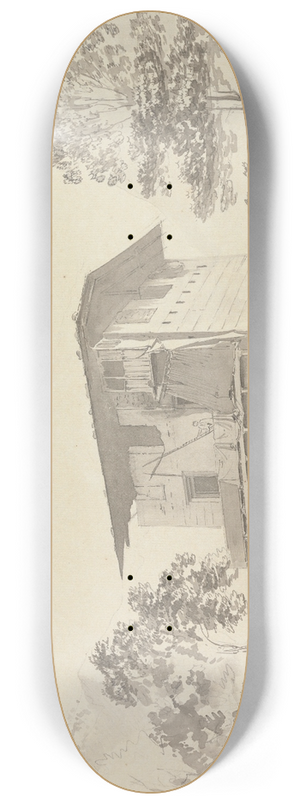 Samuel Davis - In the Village near Tassisudon [Tashicho Dzong] 8.25 inch art skate deck