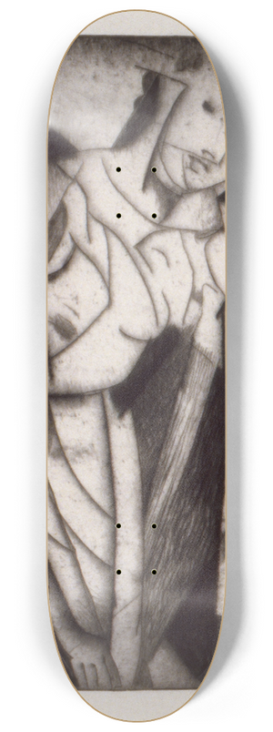 Arthur Bowen Davies - Figure in Glass 8.25 inch art skate deck