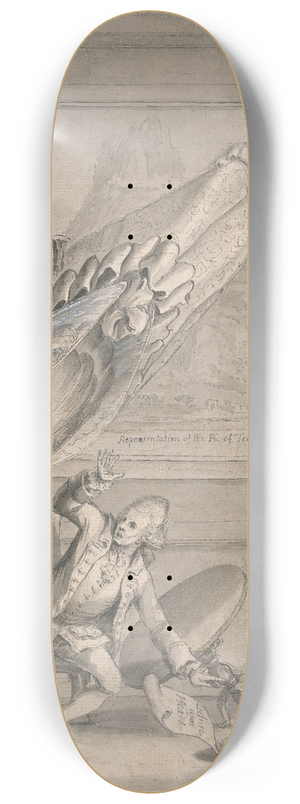 Samuel Hieronymus Grimm - The French Lady in London 8.25 inch art skate deck