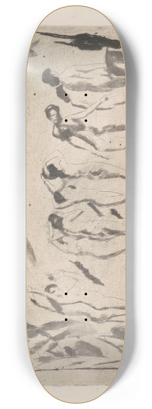 Arthur Bowen Davies - Mirror of Illusion 8.25 inch art skate deck