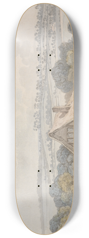 Samuel Howitt - Landscape with Hay Cart before a Cottage 8.25 inch art skate deck