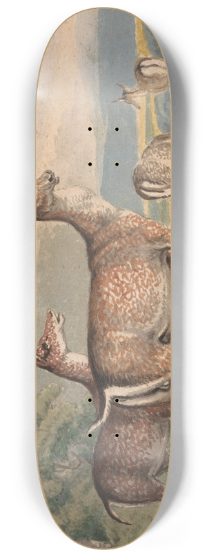 Samuel Howitt - Stag, Doe and Fawns 8.25 inch art skate deck
