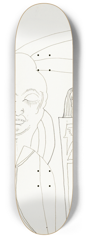 Samuel Jessurun de Mesquita - Vrouw met een knot op het hoofd en gesloten ogen 8.25 inch art skate deck