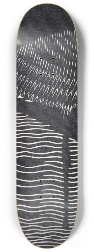 Samuel Jessurun de Mesquita - Witnekkraanvogel 8.25 inch art skate deck