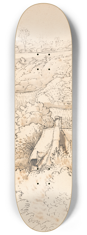 Samuel Palmer - A Cottage among Trees, Shoreham 8.25 inch art skate deck