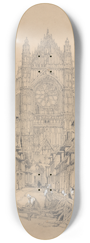 Samuel Prout - Beauvais Cathedral 8.25 inch art skate deck