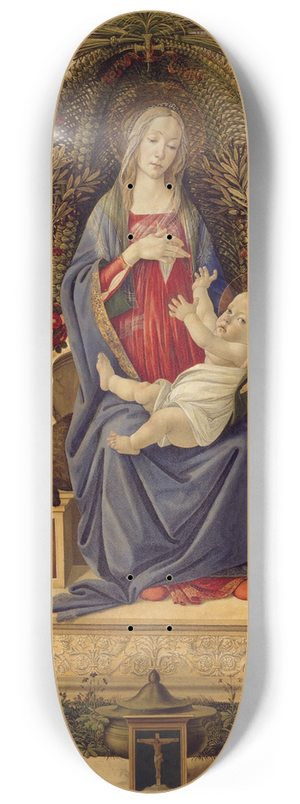 Sandro Botticelli - Madonna and Child with both Saints John 8.25 inch art skate deck