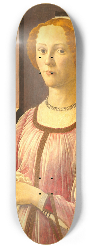 Sandro Botticelli - Portrait of Smeralda Bandinelli 8.25 inch art skate deck