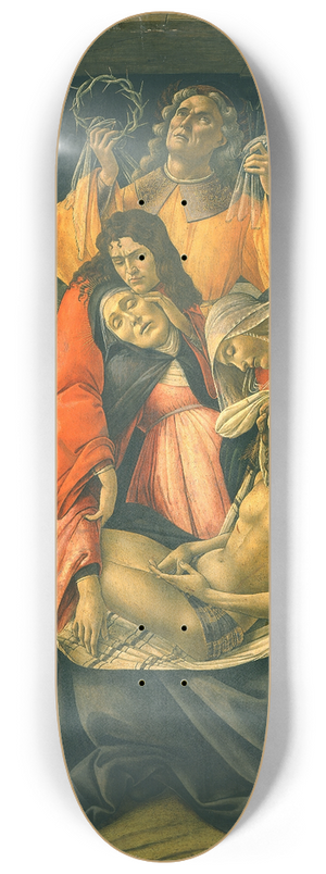 Sandro Botticelli - The Lamentation over the Dead Christ 8.25 inch art skate deck