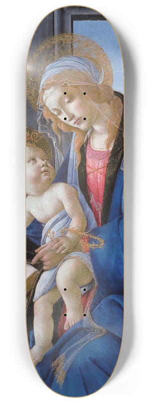Sandro Botticelli - The Virgin and Child (The Madonna of the Book) 8.25 inch art skate deck