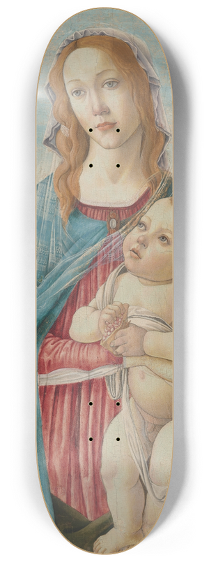 Sandro Botticelli - Virgin andChild 8.25 inch art skate deck