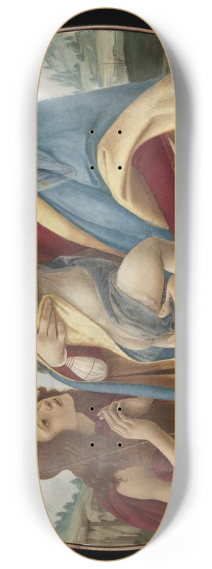 Sandro Botticelli - Virgin and Child with the Young Saint John the Baptist 8.25 inch art skate deck