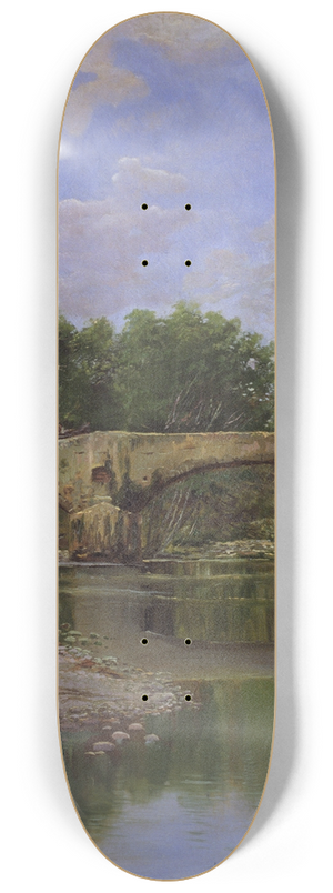 Santiago Rusiol - Bridge over a River 8.25 inch art skate deck