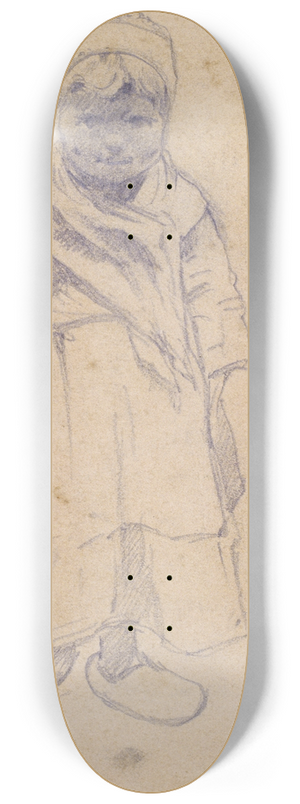 Santiago Rusiol - Girl with Clogs 8.25 inch art skate deck