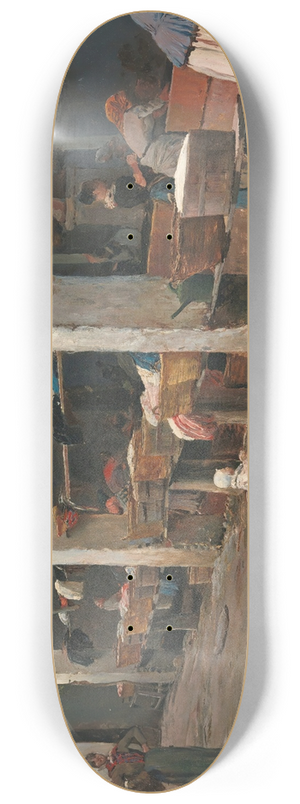 Santiago Rusiol - LavaderosDe La Barceloneta (The Washing Place, Barcelona) 8.25 inch art skate deck