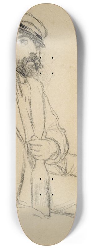 Santiago Rusiol - Portrait of a Man 8.25 inch art skate deck