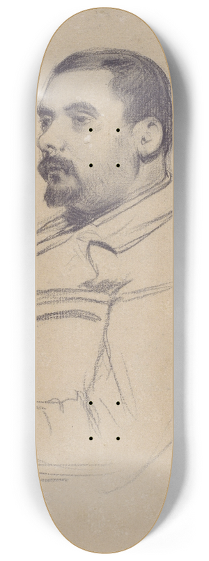 Santiago Rusiol - Portrait of a Man 8.25 inch art skate deck