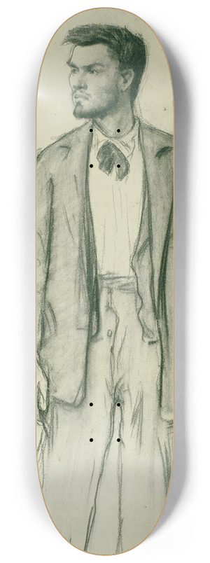 Santiago Rusiol - Portrait of Carles Mani 8.25 inch art skate deck