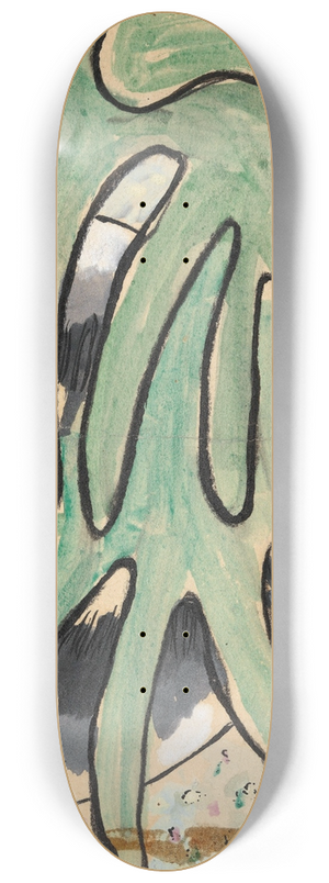 Arthur Dove - Silver Ball, Barge, and Trees 8.25 inch art skate deck