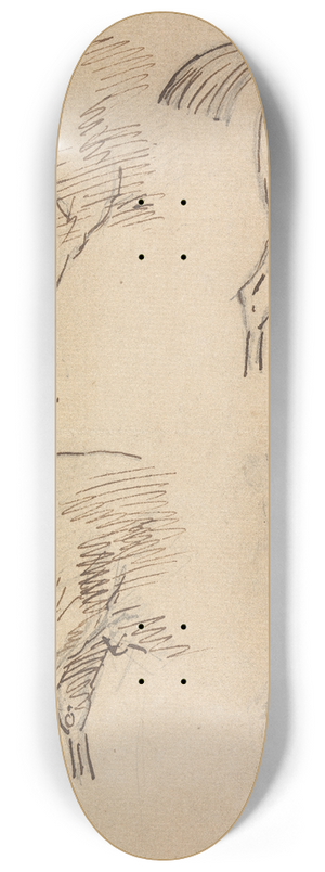 Sawrey Gilpin - Four Sketches of Hind Quarters of Horse 8.25 inch art skate deck