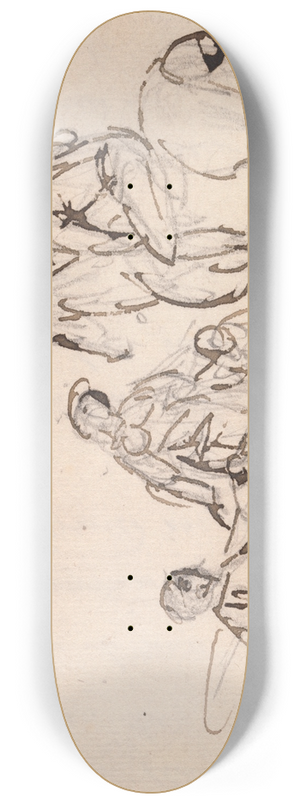 Sawrey Gilpin - Jockey on a horse with three figures 8.25 inch art skate deck