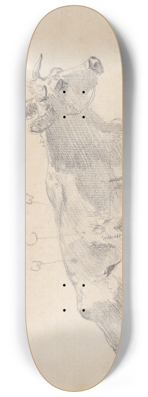 Sawrey Gilpin - Study of a cow lying down, and facing right 8.25 inch art skate deck