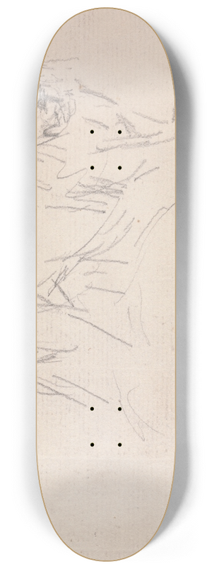Sawrey Gilpin - Study of a Lion. 8.25 inch art skate deck
