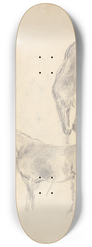 Sawrey Gilpin - Study of Two Horses 8.25 inch art skate deck