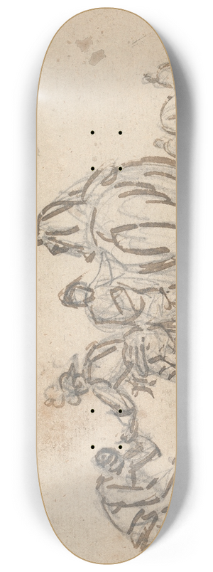 Sawrey Gilpin - Three Figures beside a Horse 8.25 inch art skate deck