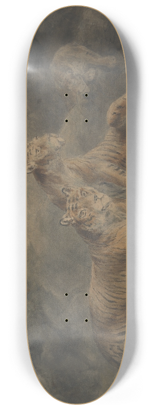 Sawrey Gilpin - Three Tigers in a Rocky Landscape 8.25 inch art skate deck