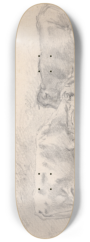 Sawrey Gilpin - Two Cows Grazing 8.25 inch art skate deck