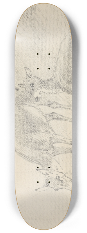 Sawrey Gilpin - Two Deer 8.25 inch art skate deck