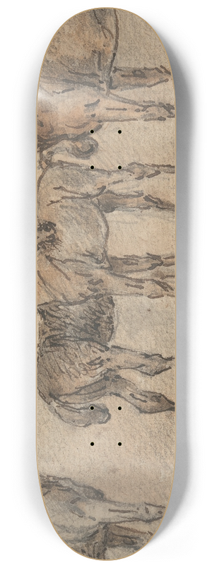 Sawrey Gilpin - Two Mares with their Foals 8.25 inch art skate deck