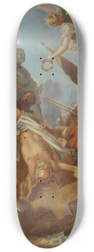 Sbastien Bourdon - Crucifiement de saint Pierre 8.25 inch art skate deck