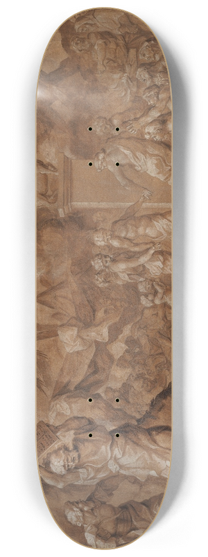 Sbastien Bourdon - The Israelites Dancing around the Golden Calf 8.25 inch art skate deck Sbastien Bourdon - The Israelites Dancing around the Golden Calf 8.25 inch art skate deck