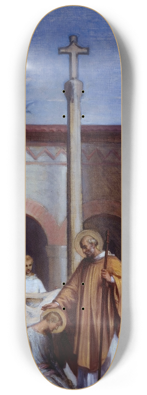 Sbastien Melchior Cornu - Saint Sverin le solitaire donnant lhabit monastique saint Cloud 8.25 inch art skate deck Sbastien Melchior Cornu - Saint Sverin le solitaire donnant lhabit monastique saint Cloud 8.25 inch art skate deck