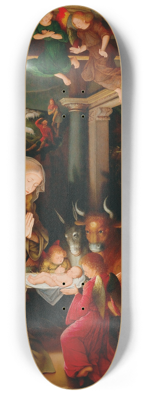 School of Bruges - Adoration of the Shepherds 8.25 inch art skate deck