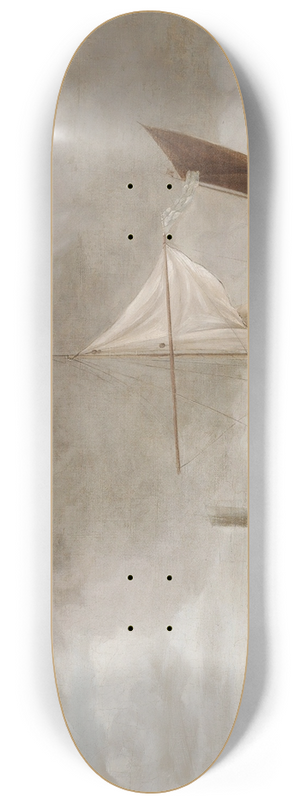 school of Jan van de Capelle - Sailboats In A Breeze 8.25 inch art skate deck