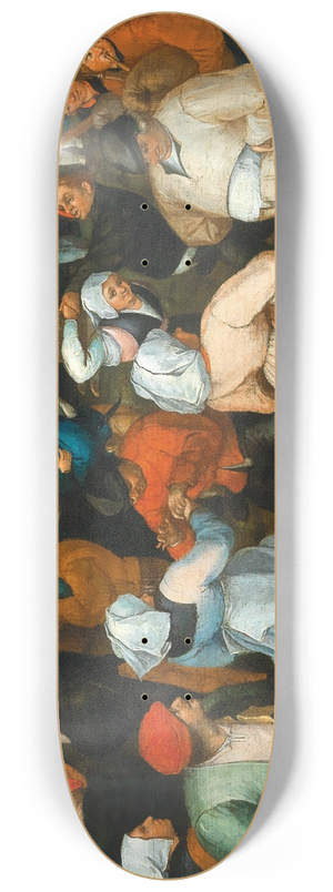 School of Pieter Brueghel II - The Wedding Dance 8.25 inch art skate deck