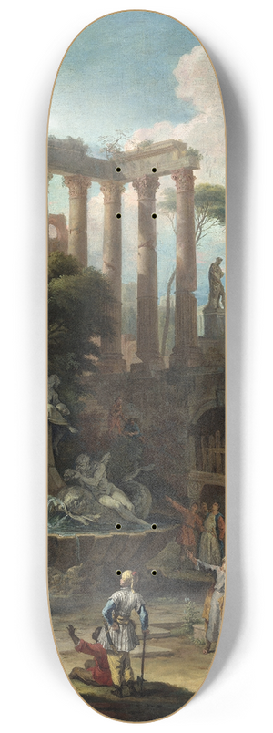 Sebastiano Ricci - Memorial to Admiral Sir Clowdisley Shovell 8.25 inch art skate deck