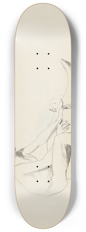 Adolf Sternschuss - akt siedzcego chopca 8.25 inch art skate deck