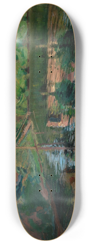 Sergei Arsenevich Vinogradov - Pond by the Manor House 8.25 inch art skate deck